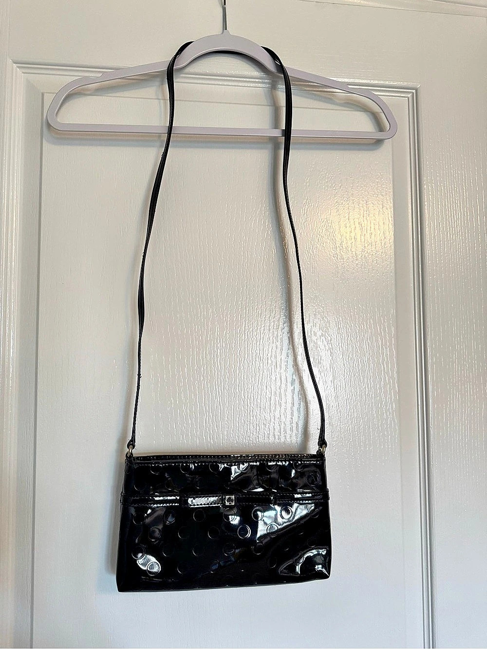 Kate Spade Camellia Street Amy Leather Crossbody Purse - Black - Picture 8 of 9